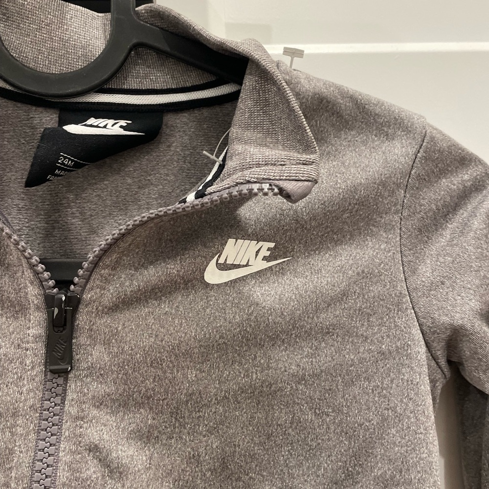 Nike Kids Charcoal Full-Zip Hoodie - Picture 2 of 4